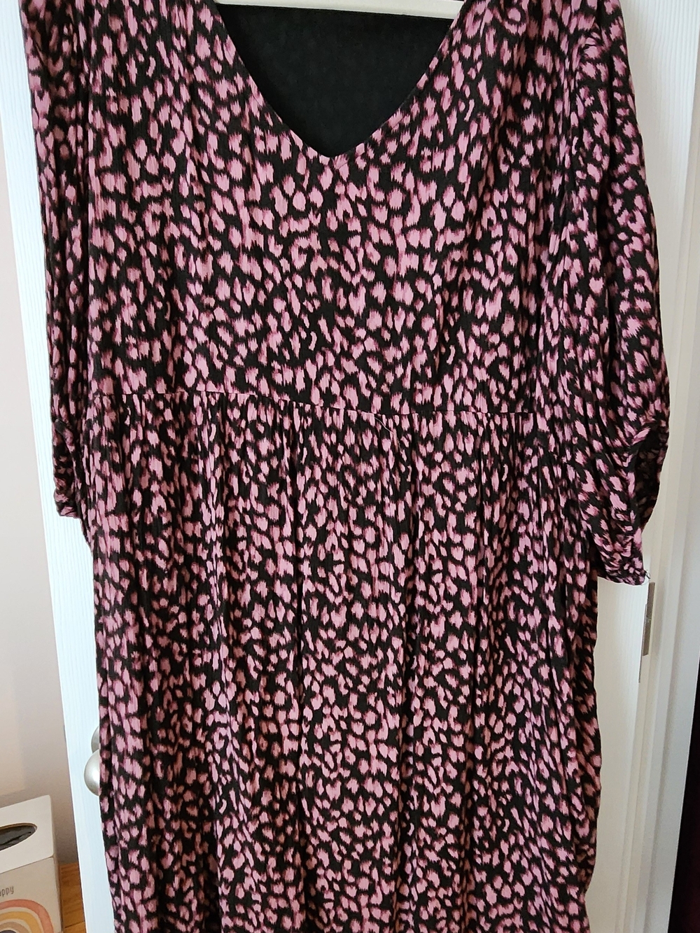 Maurices 3X Pink and Black Printed Dress